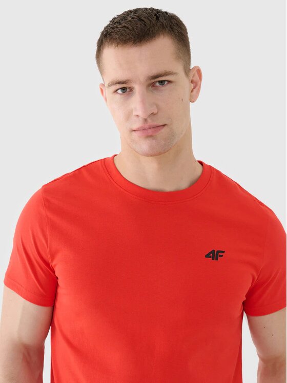4F 4F T-Shirt 4FWMM00TTSHM2256-62S Czerwony Regular Fit