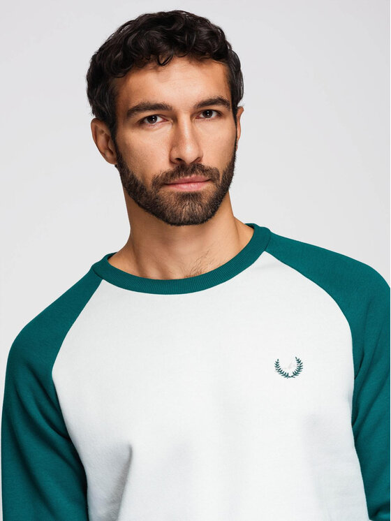 Ombre Ombre Mikina OM-SSNZ-0239 Zelená Regular Fit