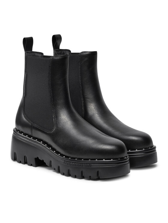 KARL LAGERFELD KARL LAGERFELD Kotníková obuv s elastickým prvkem KL45344 Černá