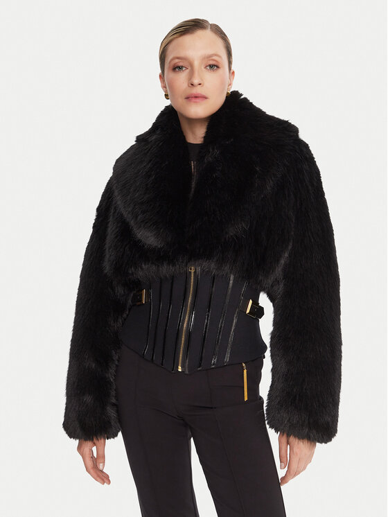 Elisabetta Franchi Elisabetta Franchi Kožešina GB-05A-57E2-V980 Černá Regular Fit