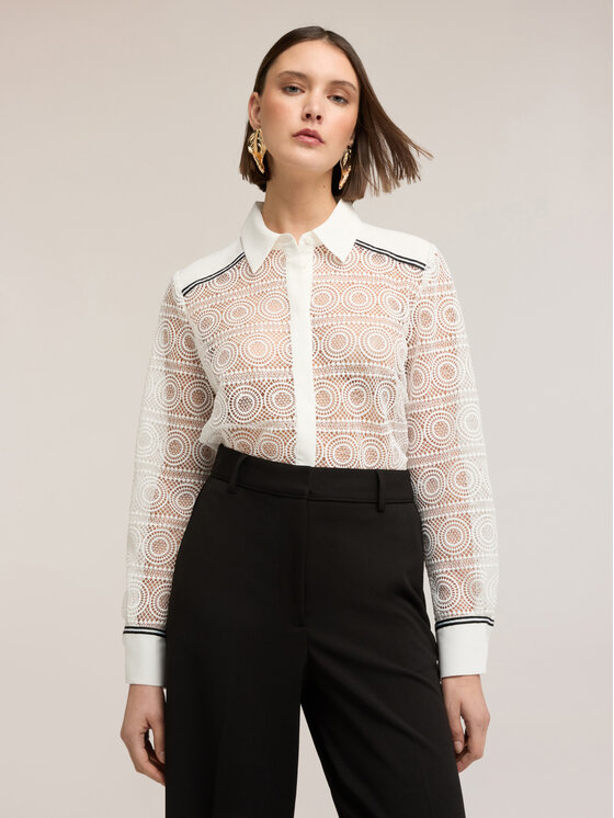 Motivi Motivi Camicia 5013Q000911N0R2 Bianco Regular Fit
