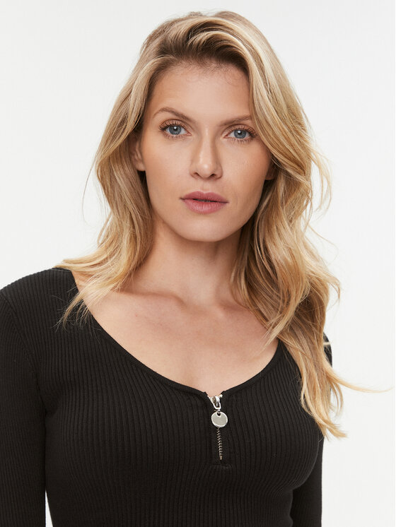 Morgan Morgan Sweter 232-MBANZA Czarny Slim Fit