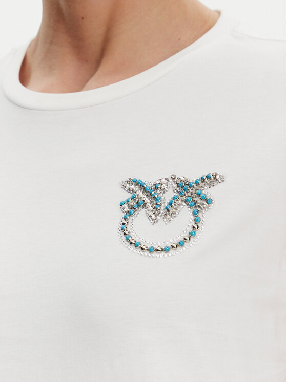 PINKO PINKO T-shirt Nambrone 103320 A2G7 Bianco Regular Fit