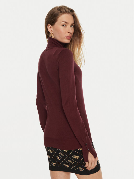 Guess Guess Rollkragenpullover Paule W2BR53 Z2V62 Dunkelrot Slim Fit