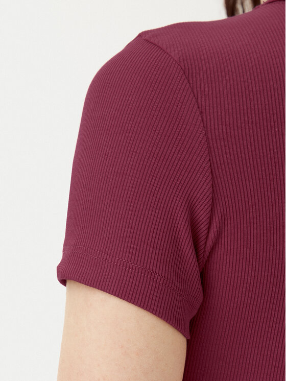 Tommy Jeans Tommy Jeans T-shirt Badge DW0DW17881 Bordeaux Slim Fit
