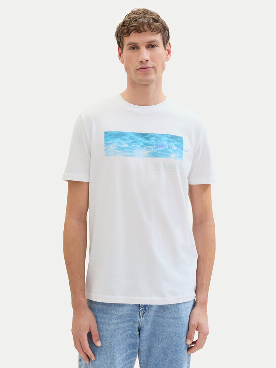 Tom Tailor Denim Tom Tailor Denim Футболка 1042045 Білий Regular Fit