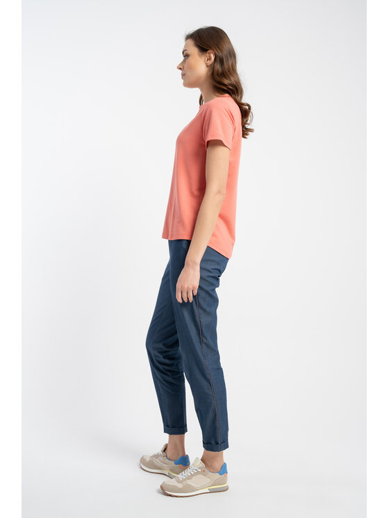 CLICK CLICK Μπλουζάκι 72-009 Κοραλλί Loose Fit