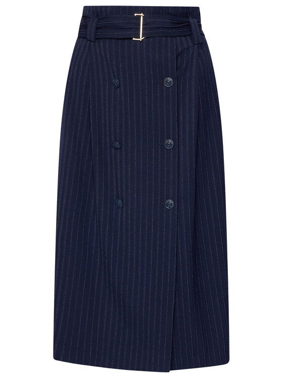 Marella Marella Spódnica midi Bibita 31010711 Granatowy Regular Fit