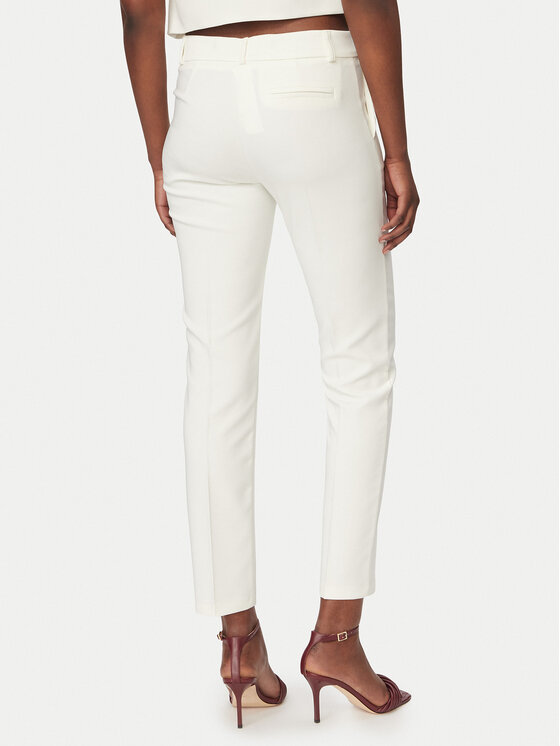 Rinascimento Spodnie materiałowe CFC0128638003 Biały Slim Fit