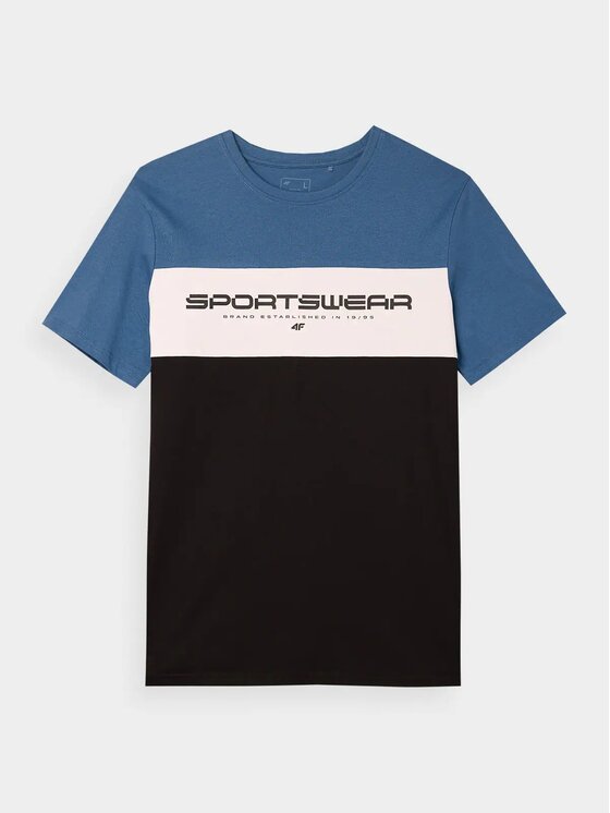 4F 4F T-shirt 4FWSS24TTSHM1326-33S Blu Regular Fit