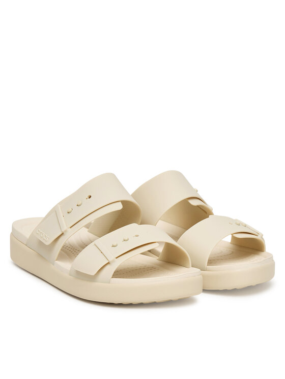 Crocs Crocs Klapki Brooklyn Buckle Low Low 211215 Écru
