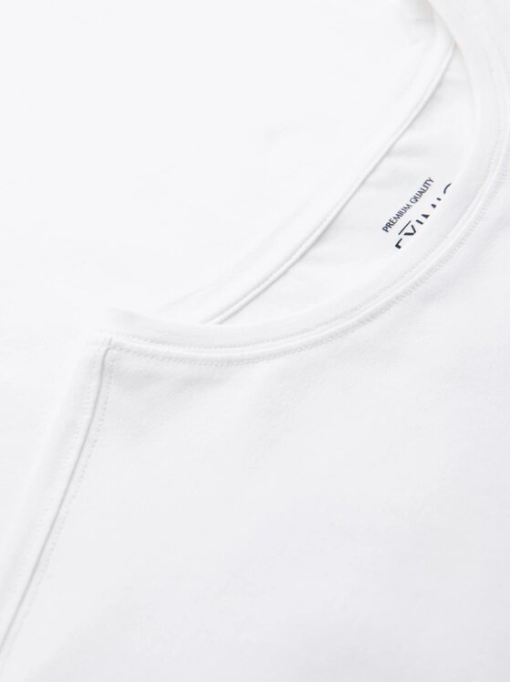 Ombre Ombre Longsleeve OM-LSBC-0124 Biały Slim Fit
