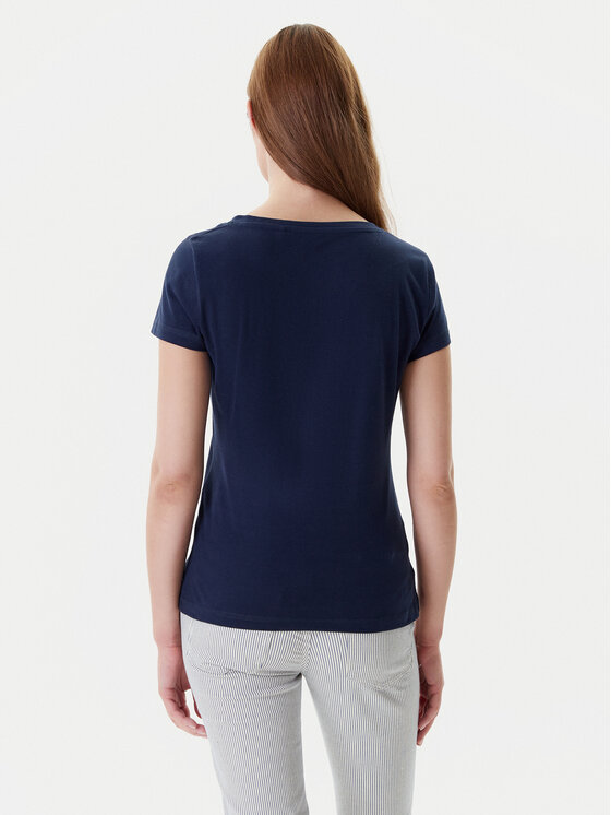Mustang Mustang T-Shirt Beverly 1016517 Dunkelblau Slim Fit