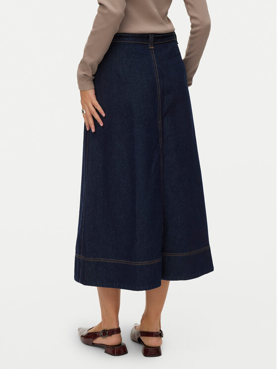 Vero Moda Vero Moda Fustă de blugi Ruth 10343067 Bleumarin A-Line Fit