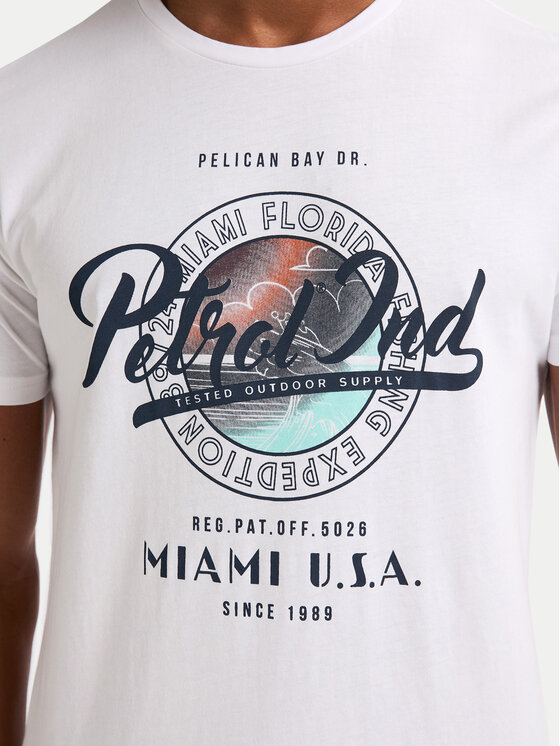 Petrol Industries Petrol Industries T-shirt M-1050-TSR602 Bijela Regular Fit