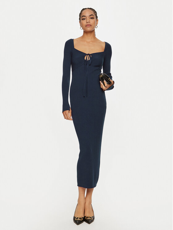 TWINSET TWINSET Sukienka dzianinowa 242TP3081 Granatowy Regular Fit