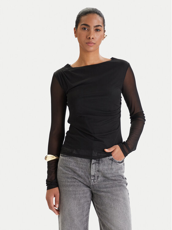 Patrizia Pepe Patrizia Pepe Blúz 8M1783/J376-K103 Fekete Regular Fit