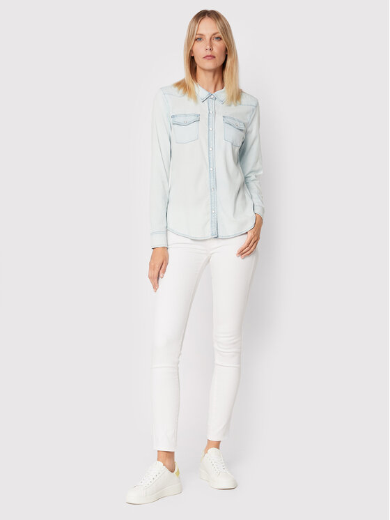 Camicia di jeans W2GH75 D4NA0 Blu Regular Fit