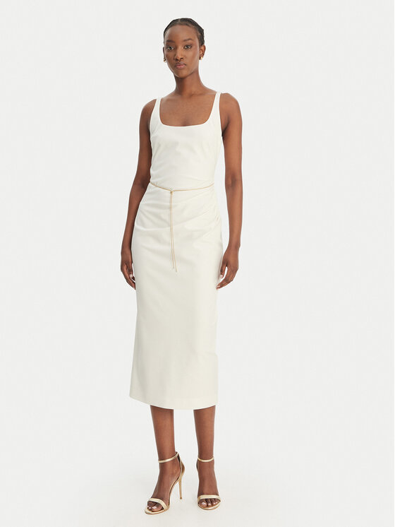 HUGO HUGO Coctailkleid Kankeni 50558191 Écru Slim Fit