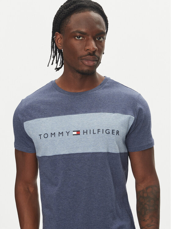 Tommy Hilfiger Tommy Hilfiger T-Shirt UM0UM03418 Modrá Regular Fit