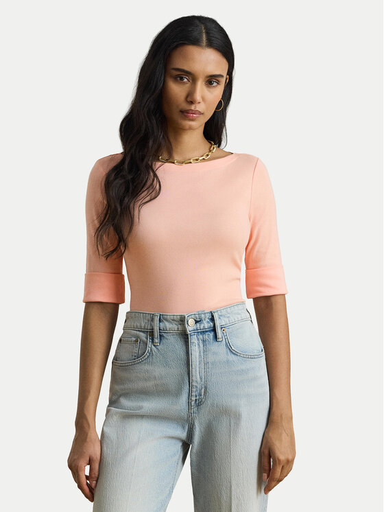 LAUREN RALPH LAUREN LAUREN RALPH LAUREN Блузка 200654963202 Світло-помаранчевий Slim Fit