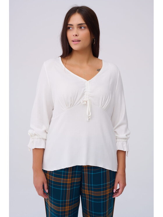 blue shadow blue shadow Bluzka Kylie BS Écru Standard Fit