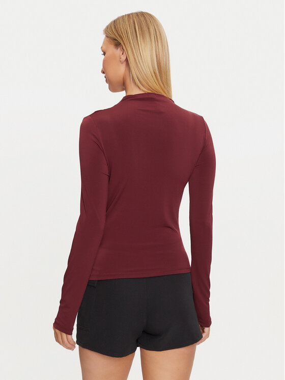 Pieces Pieces Särkpluus 17153519 Bordoopunane Slim Fit