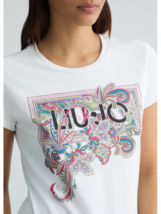 Liu Jo Liu Jo T-Shirt WA5240JS923M9616 Biały Regular Fit