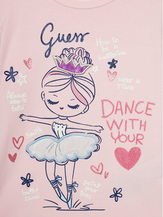 Guess Guess T-shirt K4RI21 K6YW4 Rosa Regular Fit