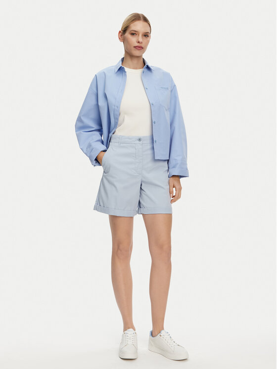 Tommy Hilfiger Tommy Hilfiger Шорти з тканини WW0WW42457 Блакитний Regular Fit