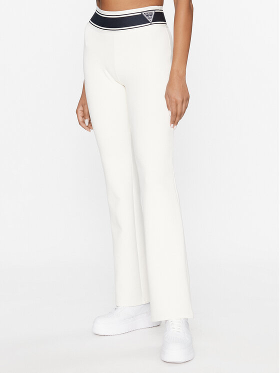 Guess Pantaloni trening V3BB09 KBCK2 Alb Regular Fit