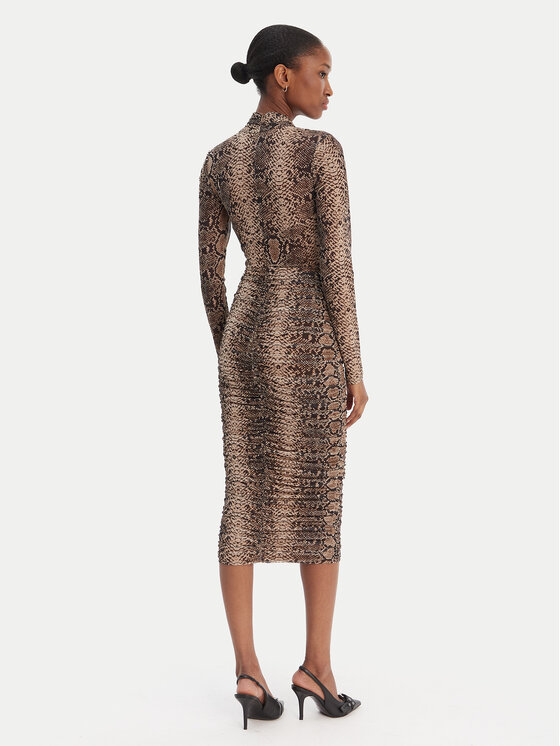 Bardot Bardot Коктейлна рокля Aliyah 56305DB4 Кафяв Slim Fit