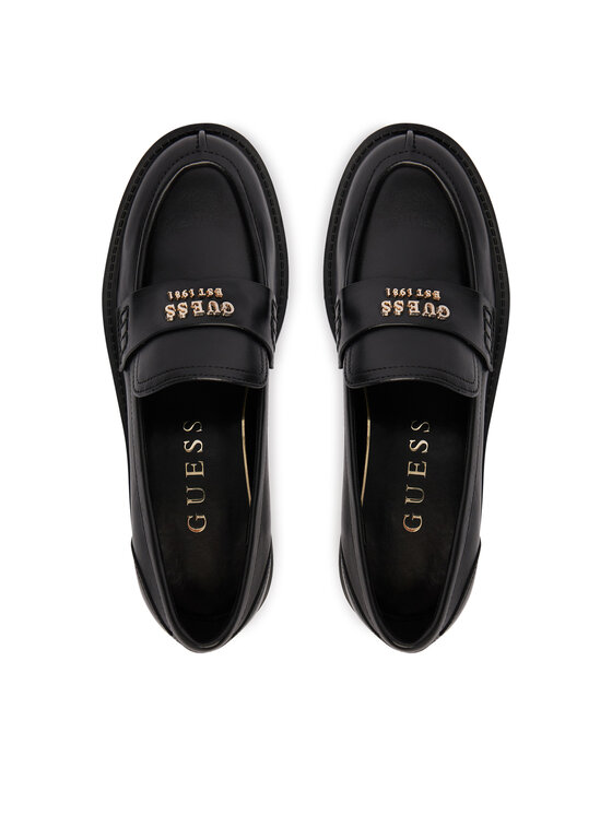 Guess Guess Loafersy FLFYAM LEA14 Czarny