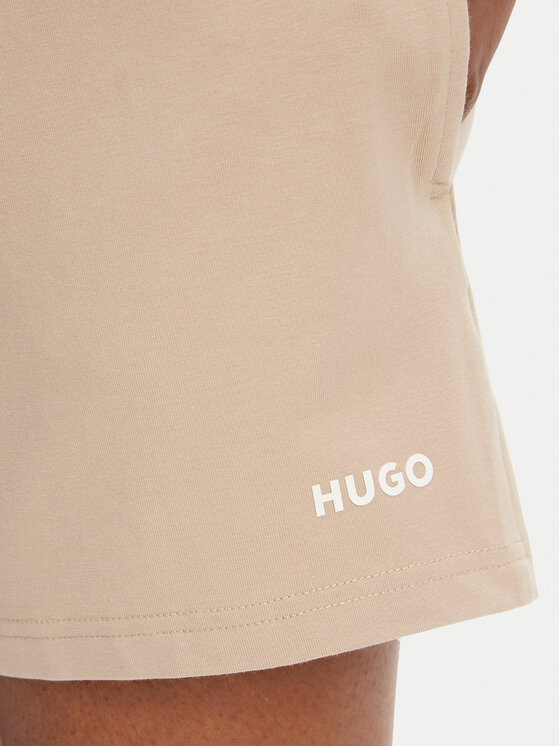 HUGO HUGO Szorty sportowe 50490596 Beżowy Regular Fit