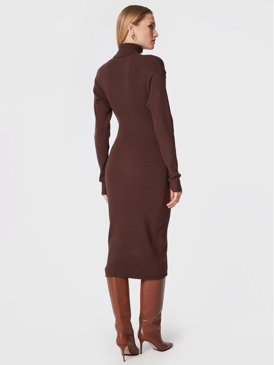 Vestito di maglia Hannah 17969 Marrone Slim Fit