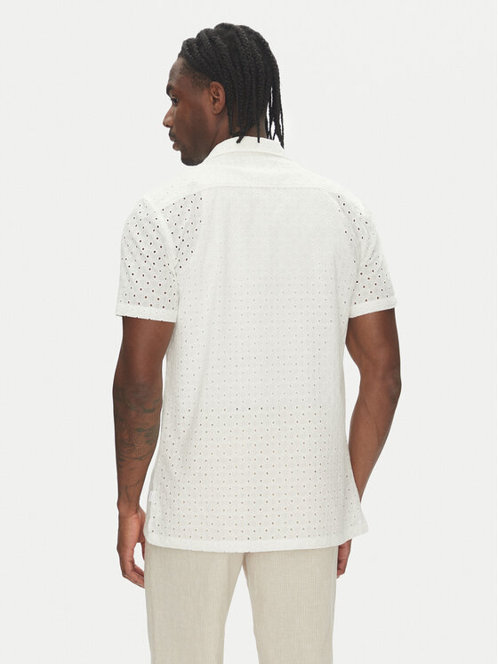 Lindbergh Lindbergh Košile 30-203569 Bílá Relaxed Fit