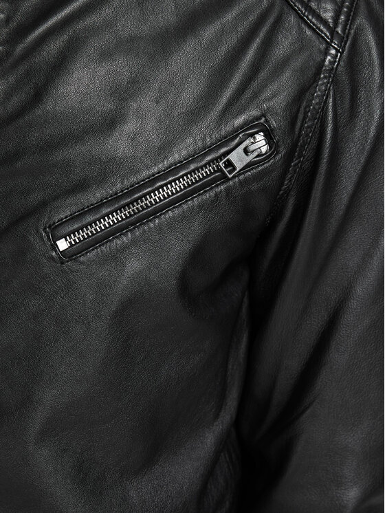 Jack&Jones Jack&Jones Шкіряна куртка Joel 12191012 Чорний Regular Fit