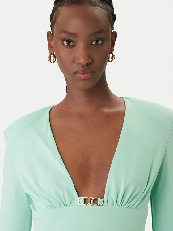 Just Cavalli Just Cavalli Rochie cocktail 80PAO957 J0253 Albastru Slim Fit