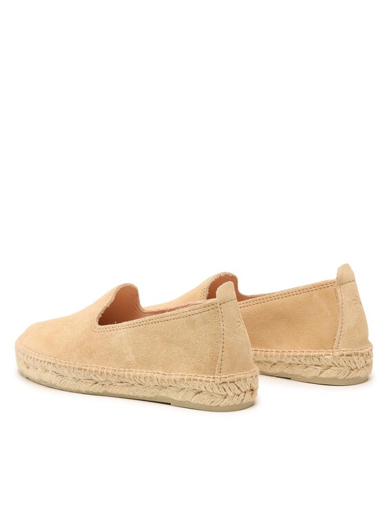 Manebi Manebi Espadrilky Suede Flat Espadrilles Béžová