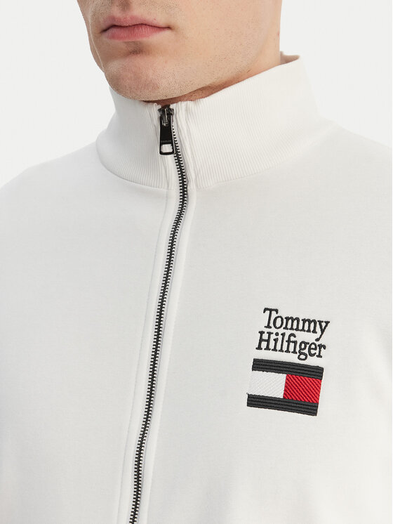 Tommy Hilfiger Tommy Hilfiger Bluză Embro MW0MW42466 Alb Regular Fit