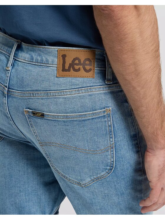 Lee Lee Szorty jeansowe RIDER SHORT Niebieski Slim Fit