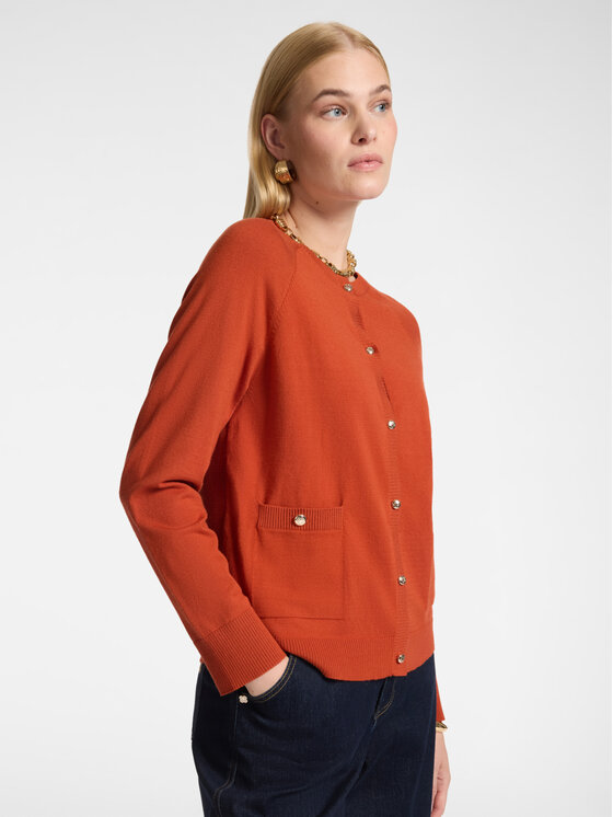Elena Mirò Elena Mirò Kardigan M034Z000795N017 Pomarańczowy Regular Fit
