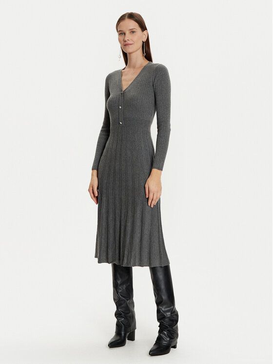 Morgan Morgan Trikotažinė suknelė 242-RMFRED Pilka Slim Fit