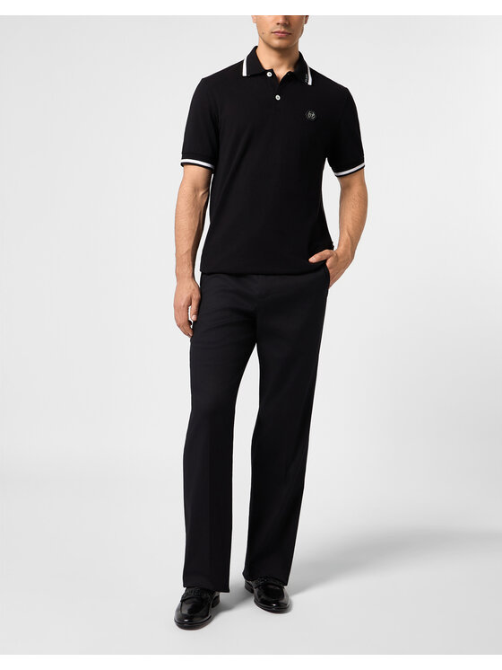 PHILIPP PLEIN PHILIPP PLEIN Spodnie materiałowe 31034 Czarny Wide Fit