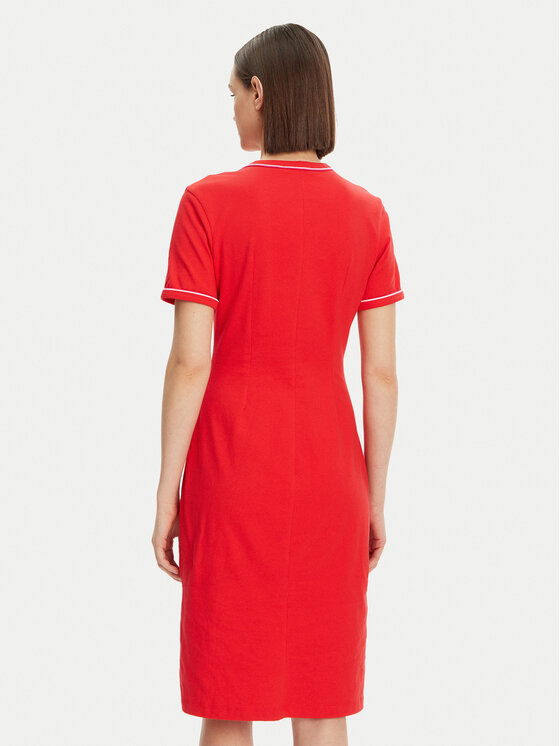 Lacoste Lacoste Kasdieninė suknelė EF9988 Raudona Slim Fit