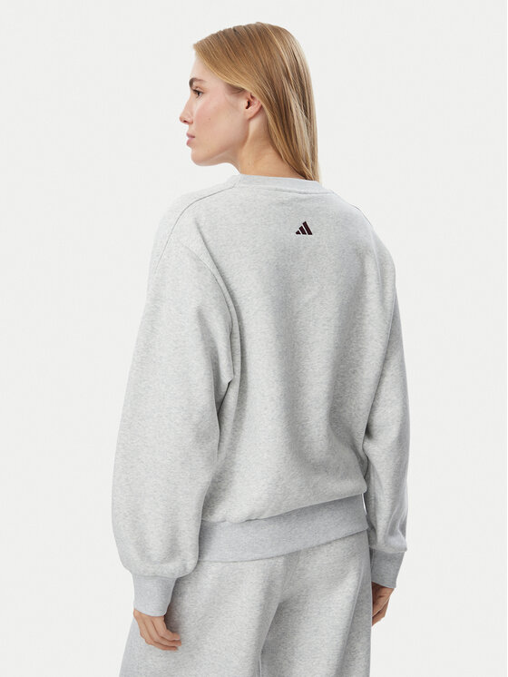 adidas adidas Світшот Adidas Damskie 3-Stripes Crew KU0328 Сірий Loose Fit
