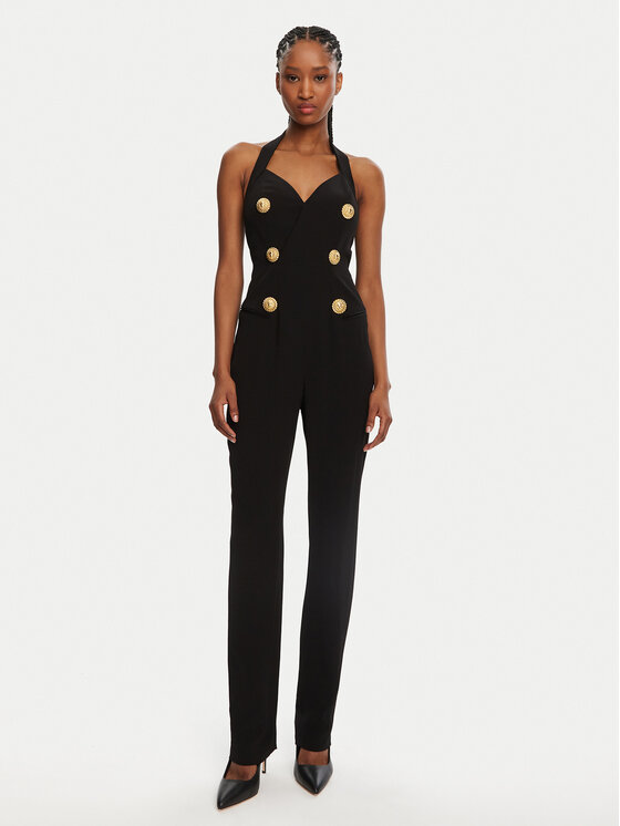 Balmain Balmain Kezeslábas DF1PW145VB00 Fekete Regular Fit