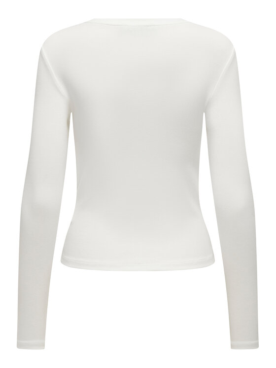 ONLY ONLY Bluzka Riley 15323159 Biały Slim Fit