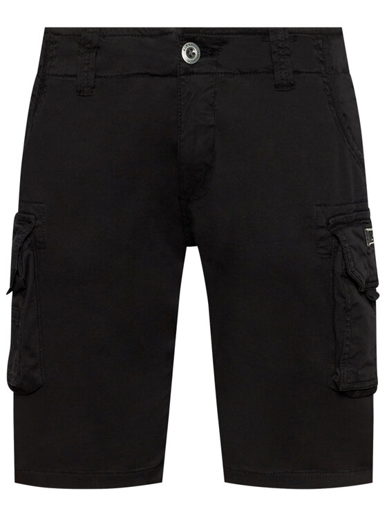 Alpha Industries Alpha Industries Kratke hlače iz tkanine Crew 176203 Črna Slim Fit