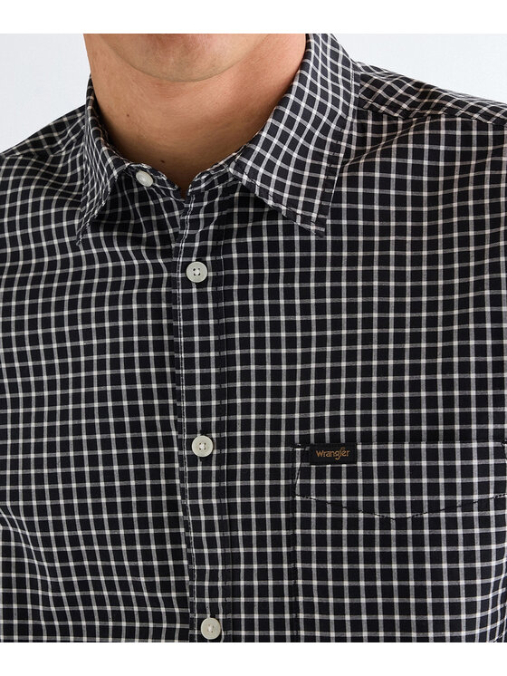 Wrangler Wrangler Koszula 112378031 Czarny Regular Fit